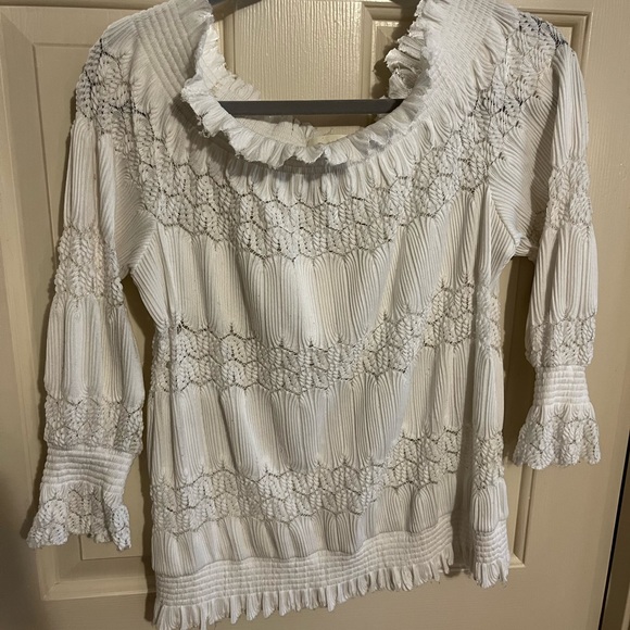 Anthropologie off shoulder crochet blouse S - Picture 1 of 3